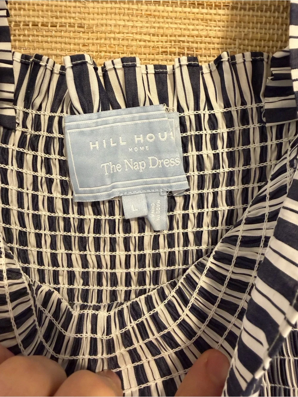 Hill House Home Ellie Maxi Nap Dress in Navy Stripe Large - Picture 7 of 9